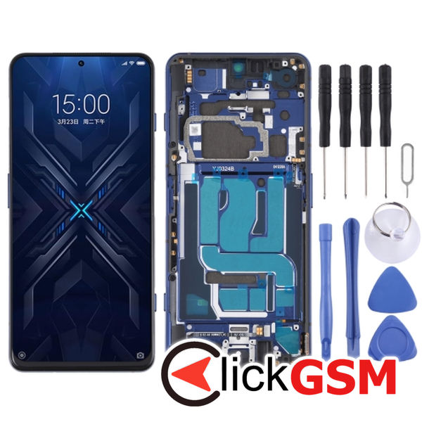 Piesa Display Cu Touchscreen Si Rama Blue Xiaomi Black Shark 4 25z6