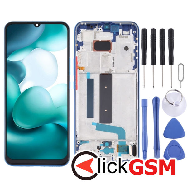 Piesa Display Cu Touchscreen Si Rama Blue Xiaomi Mi 10 Lite 5g 260f