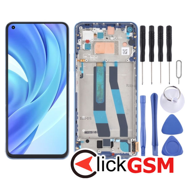 Piesa Piesa Display Cu Touchscreen Si Rama Blue Xiaomi Mi 11 Lite 25zh