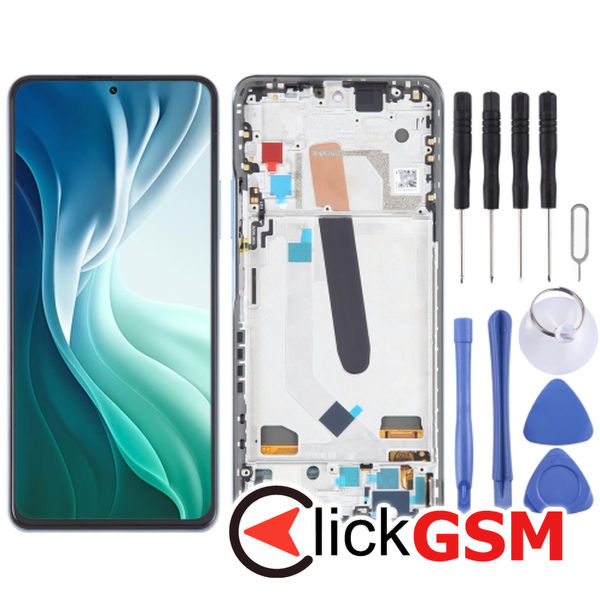 Piesa Display Cu Touchscreen Si Rama Blue Xiaomi Mi 11i 2uw0