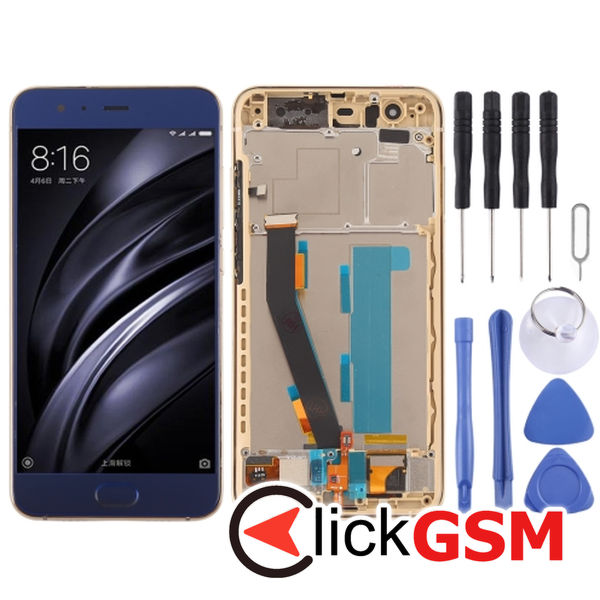 Piesa Display Cu Touchscreen Si Rama Blue Xiaomi Mi 6 4p2l