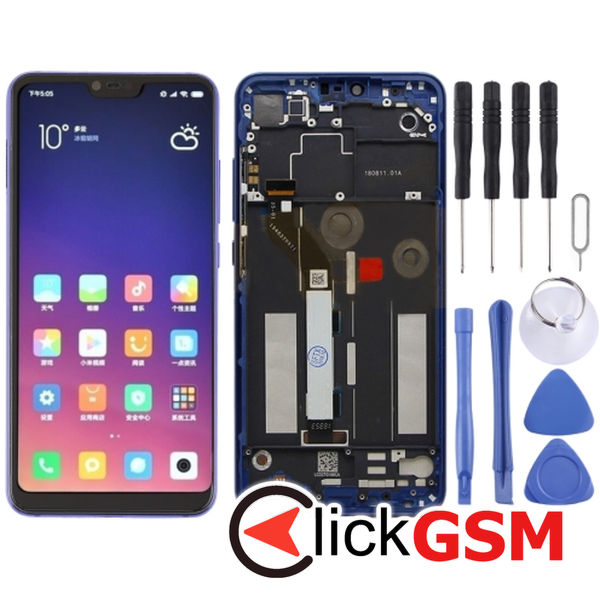 Piesa Display Cu Touchscreen Si Rama Blue Xiaomi Mi 8 Lite 25k4