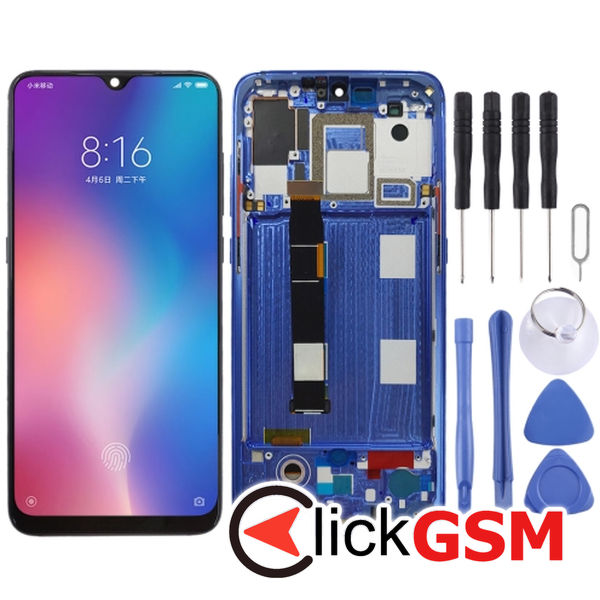 Piesa Display Cu Touchscreen Si Rama Blue Xiaomi Mi 9 260c