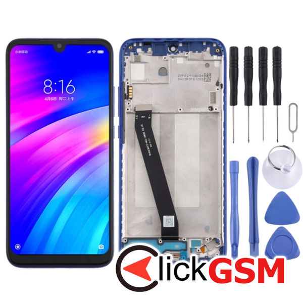 Piesa Piesa Display Cu Touchscreen Si Rama Blue Xiaomi Redmi 7 25j9