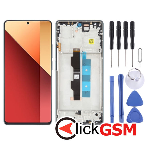 Piesa Display Cu Touchscreen Si Rama Blue Xiaomi Redmi Note 13 Pro 4g 44fs