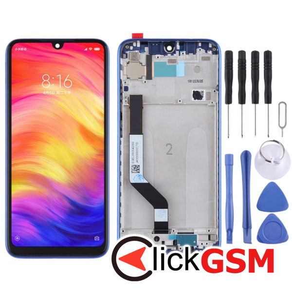 Piesa Piesa Display Cu Touchscreen Si Rama Blue Xiaomi Redmi Note 7 25ij