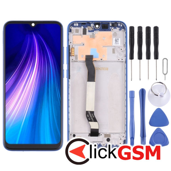 Piesa Piesa Display Cu Touchscreen Si Rama Blue Xiaomi Redmi Note 8 25ie