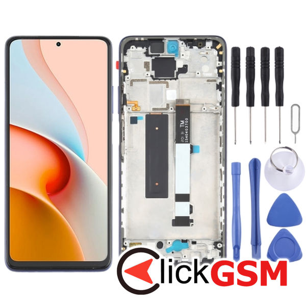 Piesa Display Cu Touchscreen Si Rama Blue Xiaomi Redmi Note 9 Pro 5g 25y5