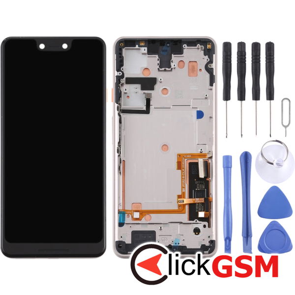 Piesa Display Cu Touchscreen Si Rama Gold Google Pixel 3 Xl 4n7u