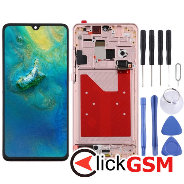 Piesa Display Cu Touchscreen Si Rama Gold Huawei Mate 20 2f7w