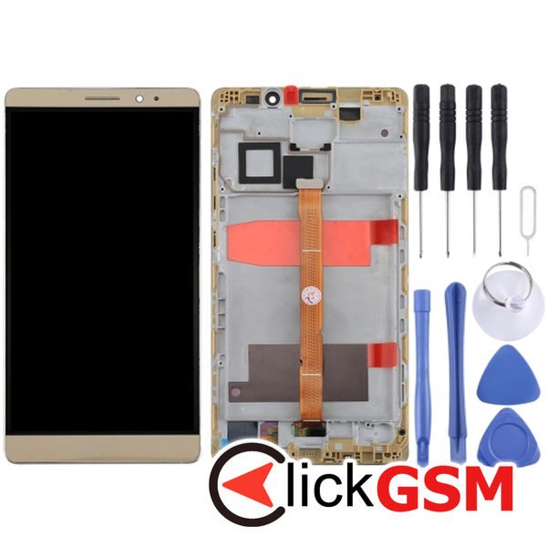 Piesa Display Cu Touchscreen Si Rama Gold Huawei Mate 8 2aw0