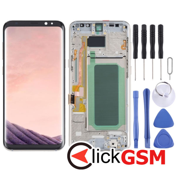 Piesa Piesa Display Cu Touchscreen Si Rama Gold Samsung Galaxy S8.plus 4f1a