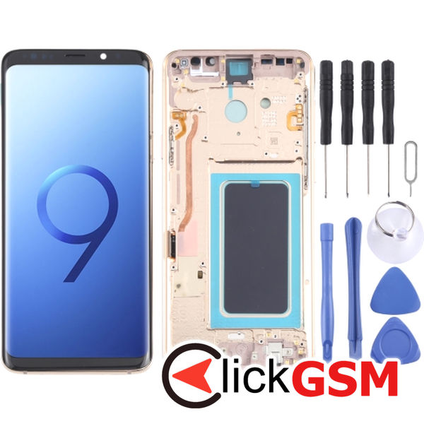 Piesa Piesa Display Cu Touchscreen Si Rama Gold Samsung Galaxy S9.plus 4f1l