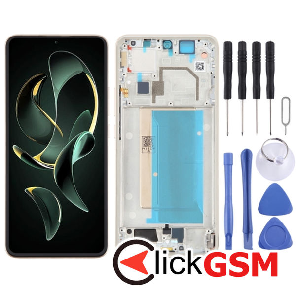 Piesa Piesa Display Cu Touchscreen Si Rama Gold Xiaomi 13t 49a8