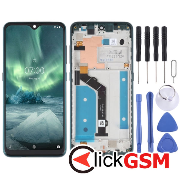 Piesa Piesa Display Cu Touchscreen Si Rama Green Nokia 7.2 49ni