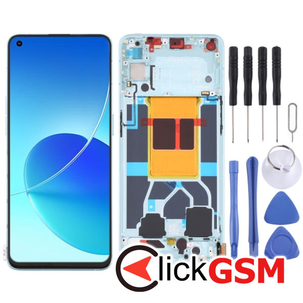 Piesa Display Cu Touchscreen Si Rama Green Oppo Reno6 5g 1xp5