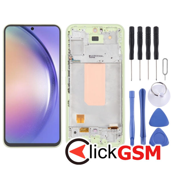 Piesa Piesa Display Cu Touchscreen Si Rama Green Samsung Galaxy A54 5g 4o40