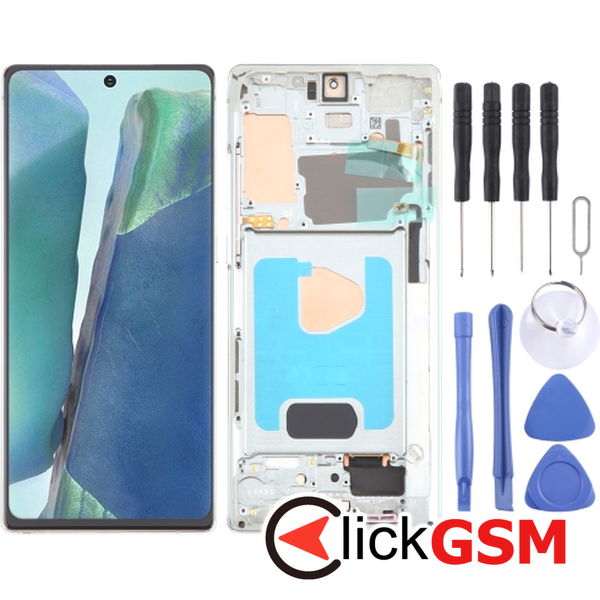 Piesa Display Cu Touchscreen Si Rama Green Samsung Galaxy Note20 4obq