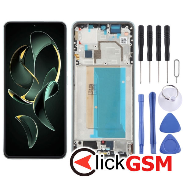 Piesa Piesa Display Cu Touchscreen Si Rama Green Xiaomi 13t 49b0