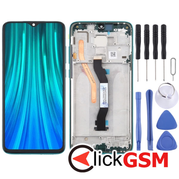 Piesa Display Cu Touchscreen Si Rama Green Xiaomi Redmi Note 8 Pro 4p84