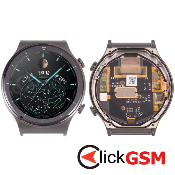 Piesa Display Cu Touchscreen Si Rama Grey Huawei Watch Gt2 Pro 2utj