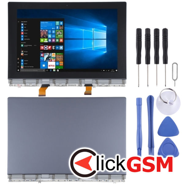 Piesa Display Cu Touchscreen Si Rama Grey Lenovo Yoga 242d