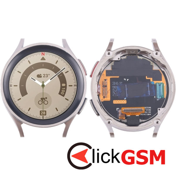 Piesa Piesa Display Cu Touchscreen Si Rama Grey Samsung Galaxy Watch 5 Pro 45mm Hei