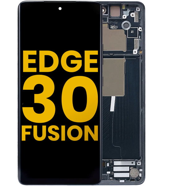 Motorola Edge 30 Fusion · OLED Assembly With Frame For Motorola Moto Edge 30 Fusion (XT2243 / 2022) (Refurbished) (Cosmic Gray)