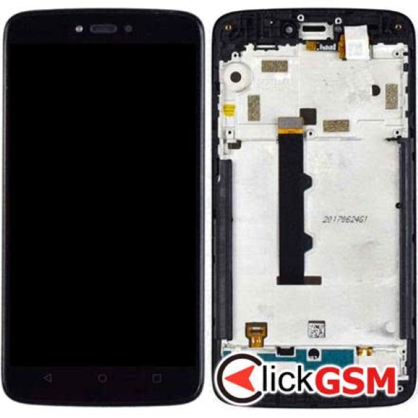 Piesa Display Cu Touchscreen Si Rama Gri Motorola Moto C 1ig6