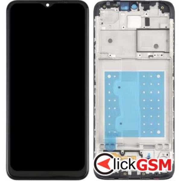 Piesa Display Cu Touchscreen Si Rama Gri Motorola Moto E7 1svm