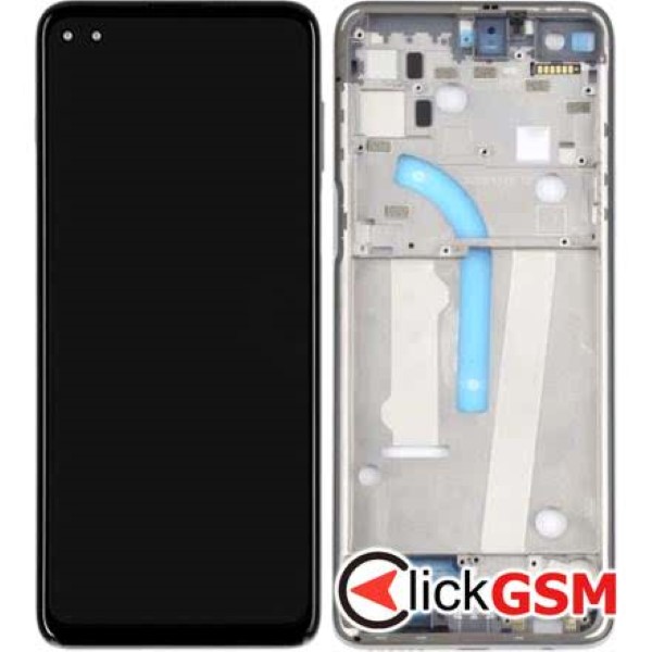 Piesa Display Cu Touchscreen Si Rama Gri Motorola Moto G100 1sw1