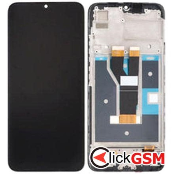 Piesa Piesa Display Cu Touchscreen Si Rama Gri Realme C11 2021 27x4