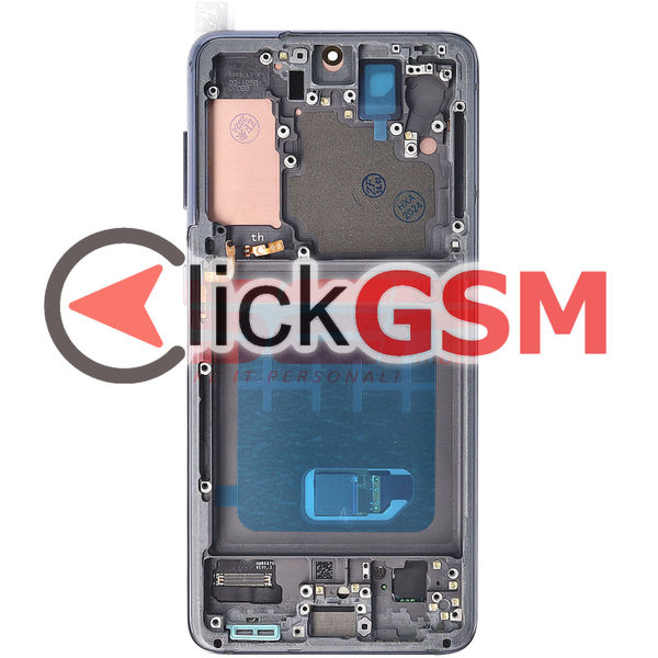 Piesa Piesa Display Cu Touchscreen Si Rama Gri Samsung Galaxy S21 5g 4l03