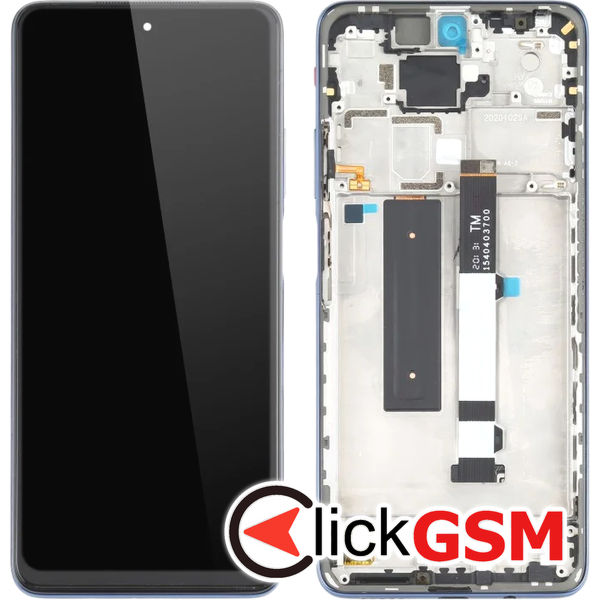 Piesa Display Cu Touchscreen Si Rama Gri Xiaomi Redmi Note 9 Pro 4xlk