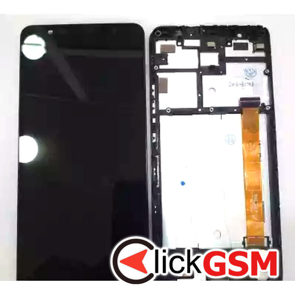 Piesa Piesa Display Cu Touchscreen Si Rama Negru Alcatel 3c 2pr6