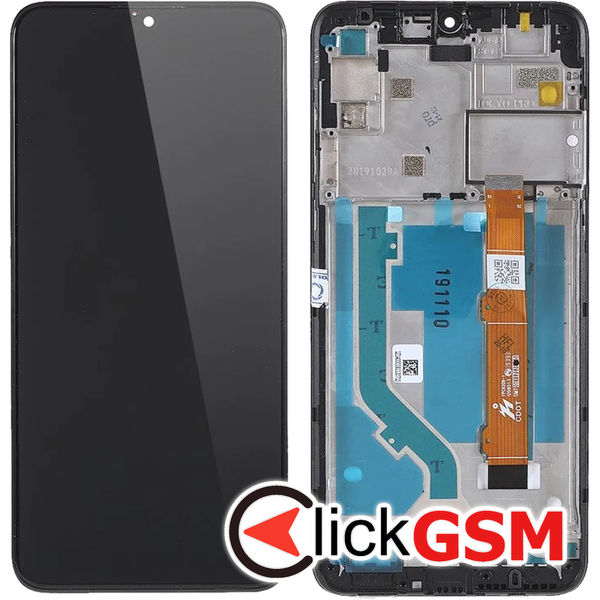 Piesa Display Cu Touchscreen Si Rama Negru Alcatel 3l 4qf5