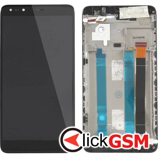 Piesa Display Cu Touchscreen Si Rama Negru Alcatel Pop 4 4qfk