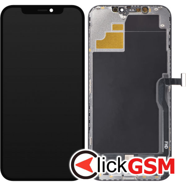 Piesa Piesa Display Cu Touchscreen Si Rama Negru Apple Iphone 12 Pro Max 4i10