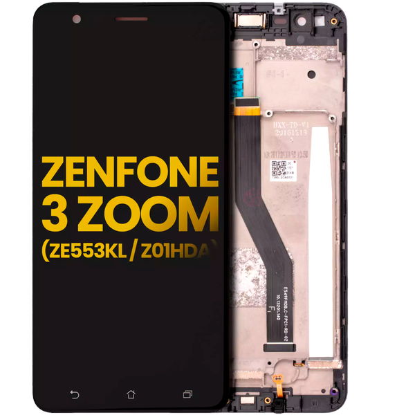 Asus ZenFone 3 Zoom · LCD Assembly With Frame For Asus ZenFone 3 Zoom (ZE553KL / 2017) (Refurbished) (Black)