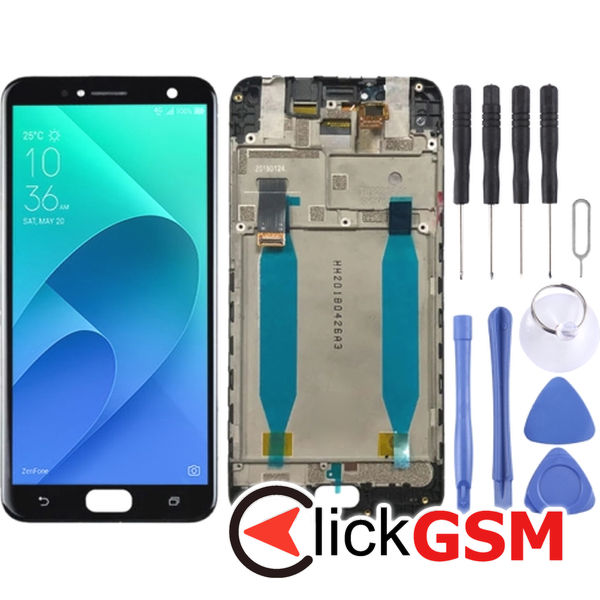 Piesa Display Cu Touchscreen Si Rama Negru Asus Zenfone 4 Selfie 259g