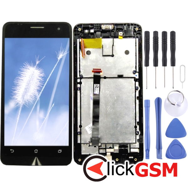 Piesa Piesa Display Cu Touchscreen Si Rama Negru Asus Zenfone 5 2014 259f