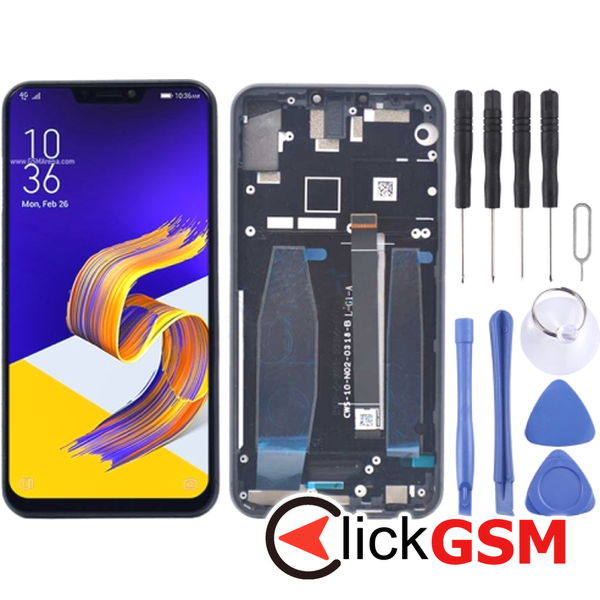 Piesa Display Cu Touchscreen Si Rama Negru Asus Zenfone 5 2g3f