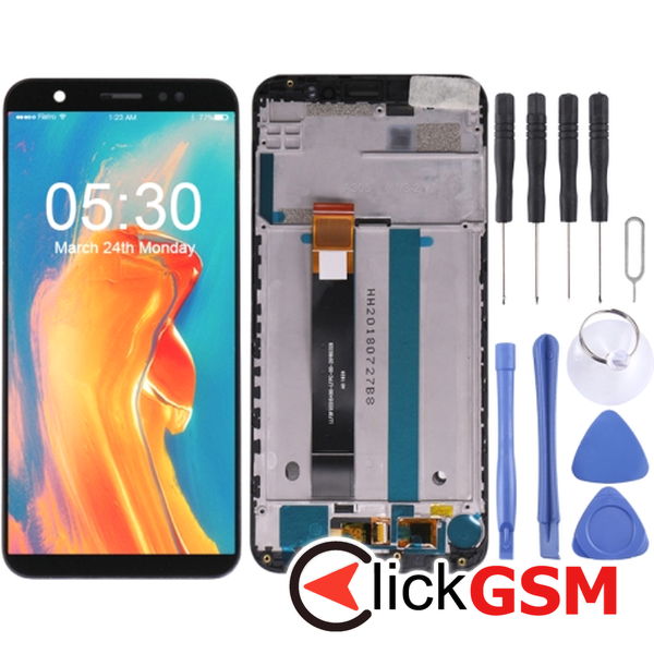 Piesa Display Cu Touchscreen Si Rama Negru Asus Zenfone Live L1 259e