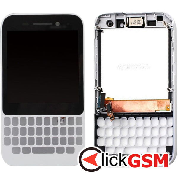 Piesa Display Cu Touchscreen Si Rama Negru Blackberry Q5 21or