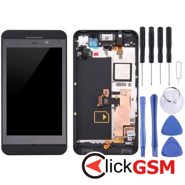 Piesa Display Cu Touchscreen Si Rama Negru Blackberry Z10 21og