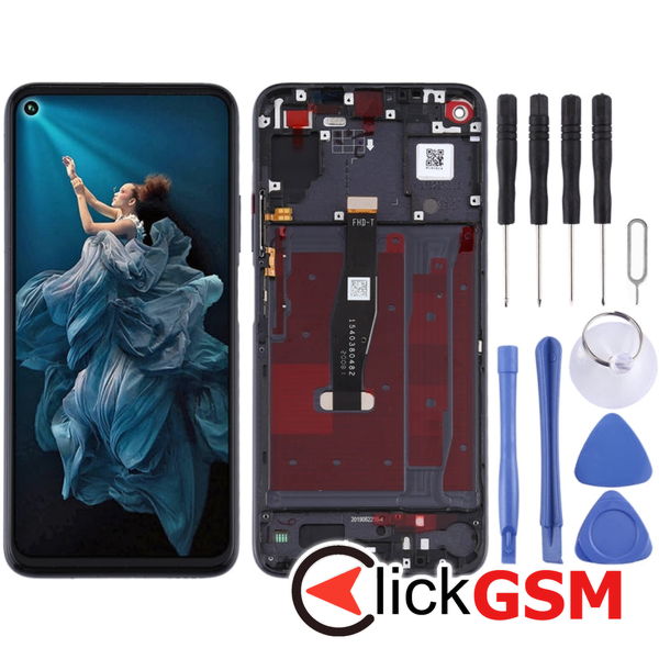 Piesa Display Cu Touchscreen Si Rama Negru Huawei Nova 5t 23th