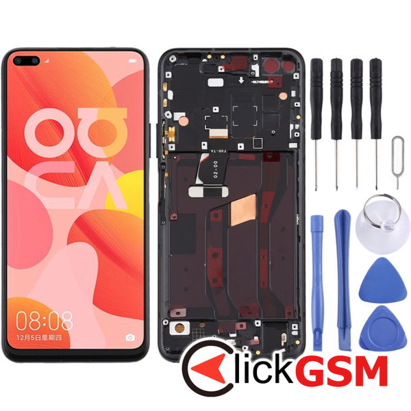 Piesa Display Cu Touchscreen Si Rama Negru Huawei Nova 6 5g 302s