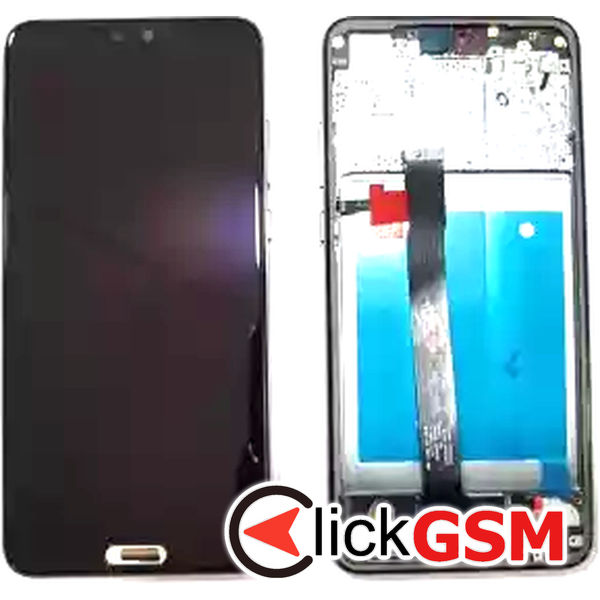 Piesa Display Cu Touchscreen Si Rama Negru Huawei P20 Gdb