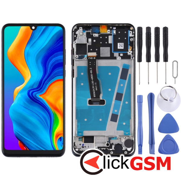 Piesa Display Cu Touchscreen Si Rama Negru Huawei P30 Lite 2f6h