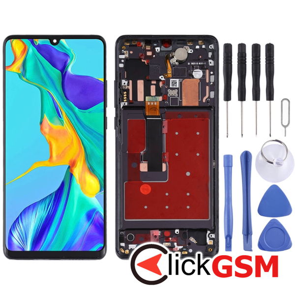 Piesa Display Cu Touchscreen Si Rama Negru Huawei P30 Pro 2bde